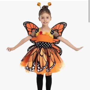 Orange Butterfly Kids Costume